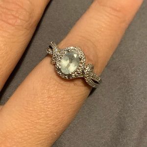 Aquamarine Sterling Silver Ring